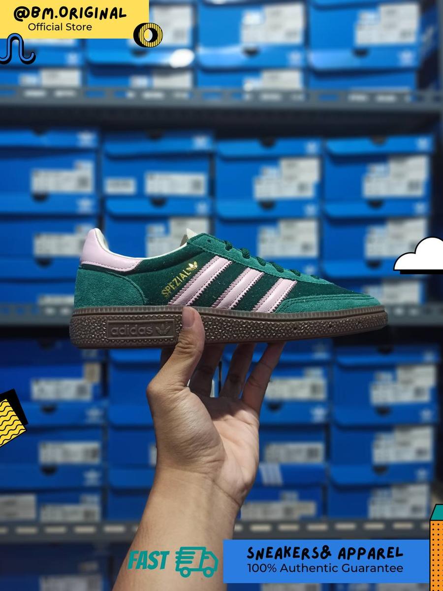 Adidas Spezial Handball Collegiate Green Clear Pink Cream White JI2648