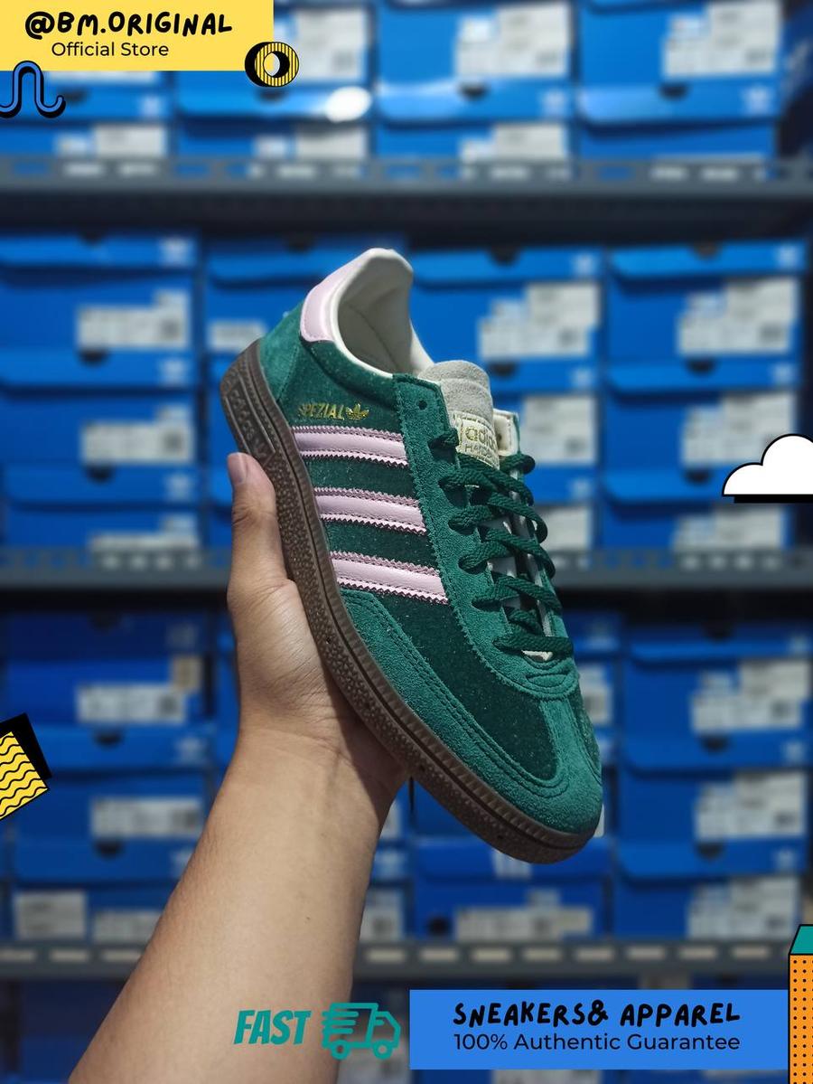 Adidas Spezial Handball Collegiate Green Clear Pink Cream White JI2648