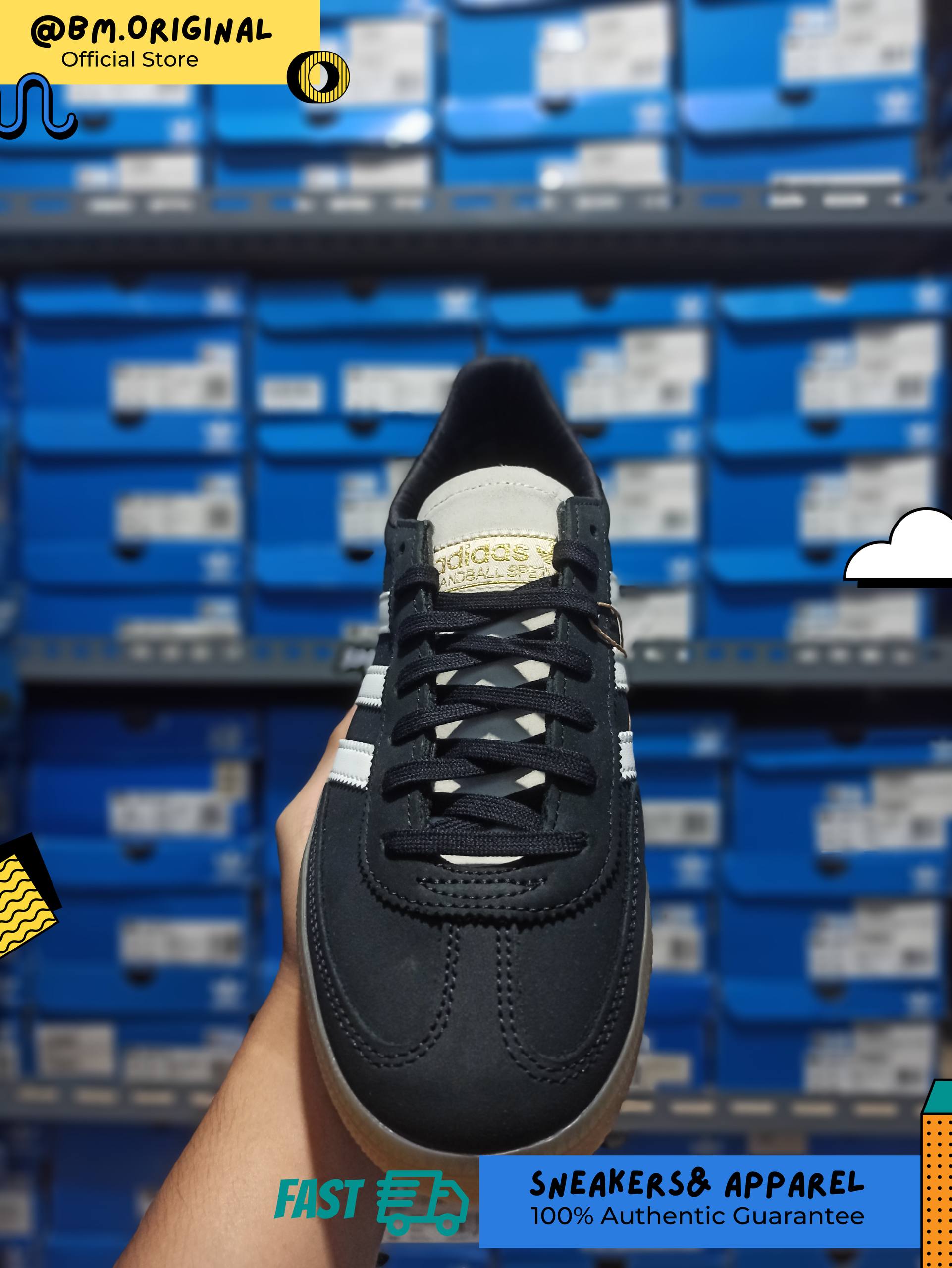 Adidas Spezial Handball Core Black Off White Gum JR2250