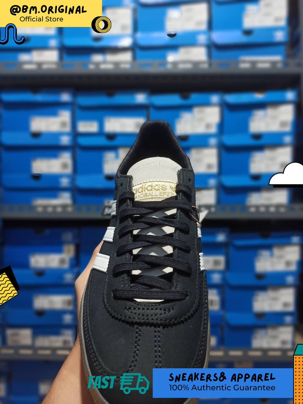 Adidas Spezial Handball Core Black Off White Gum JR2250