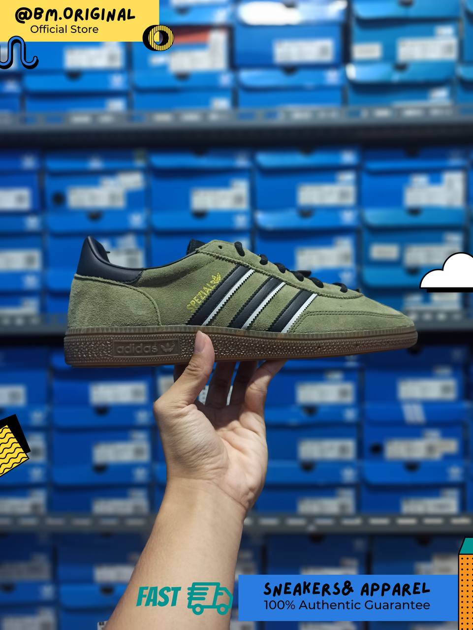 Adidas Spezial Handball Focus Olive Core Black Crystal White IG6183