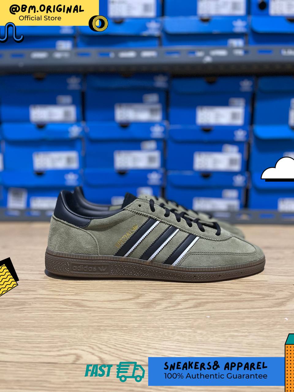 Adidas Spezial Handball Focus Olive Core Black Crystal White IG6183 