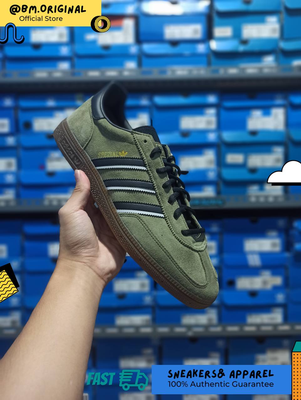 Adidas Spezial Handball Focus Olive Core Black Crystal White