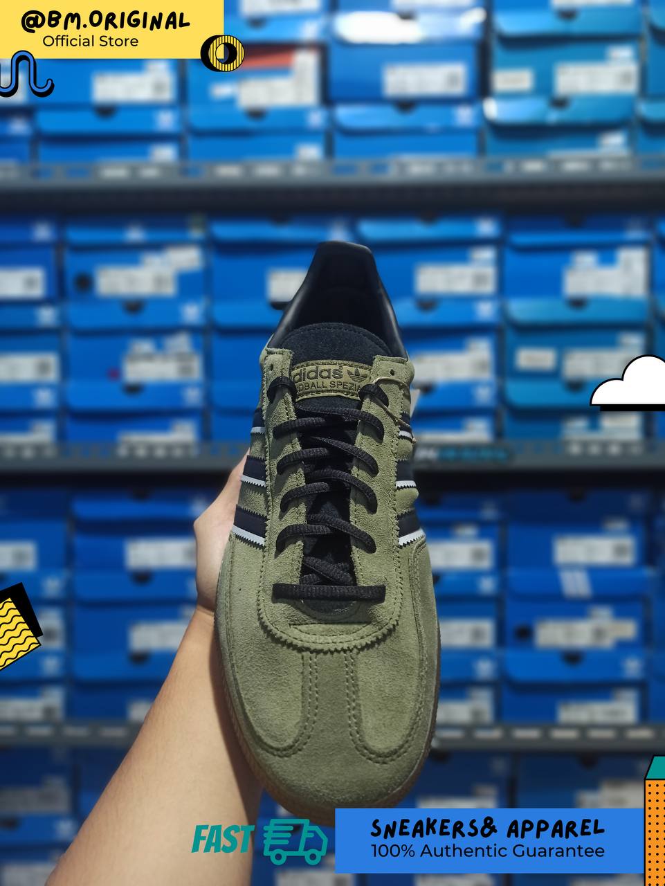 Adidas Spezial Handball Focus Olive Core Black Crystal White IG6183