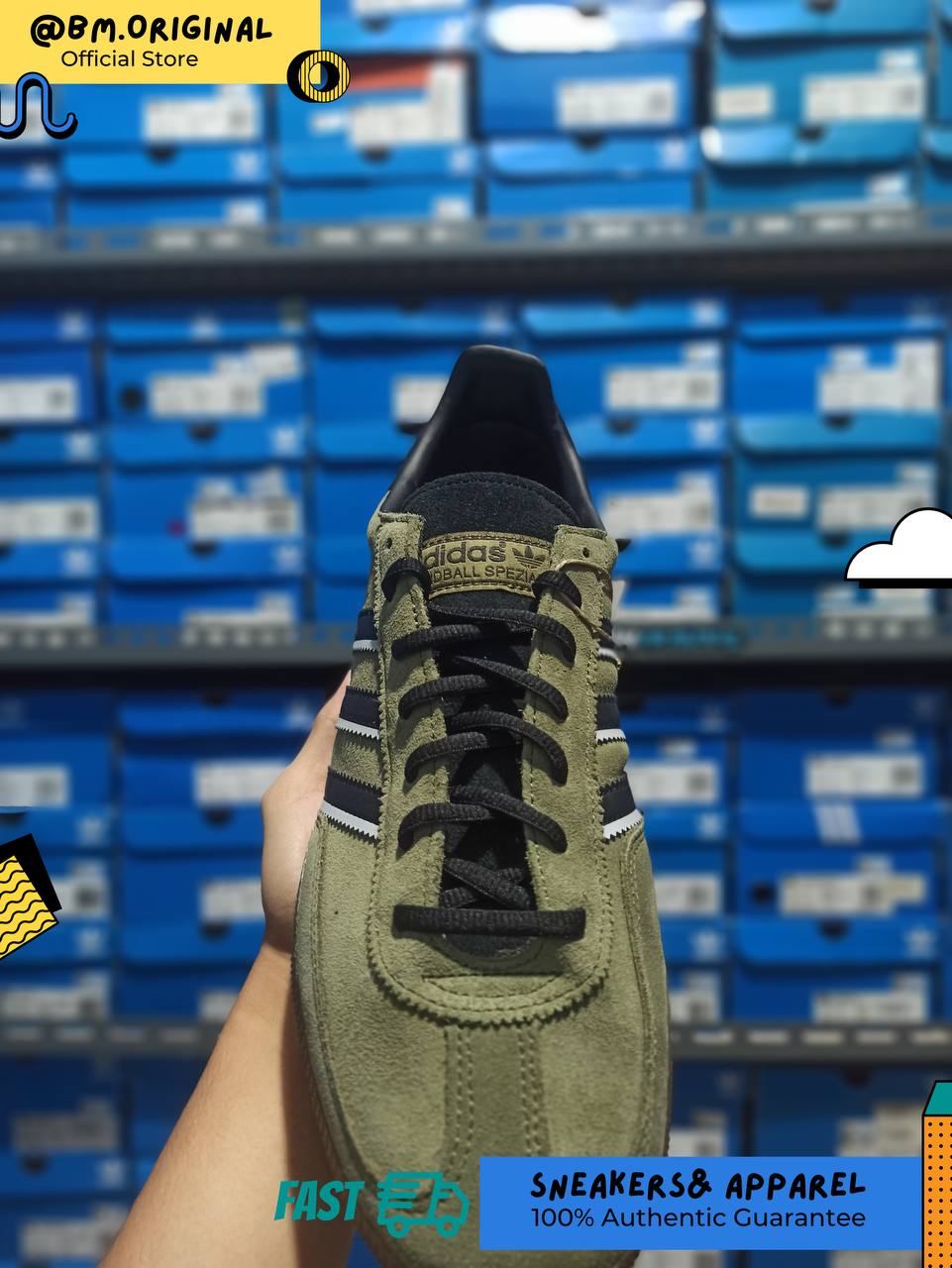 Adidas Spezial Handball Focus Olive Core Black Crystal White IG6183