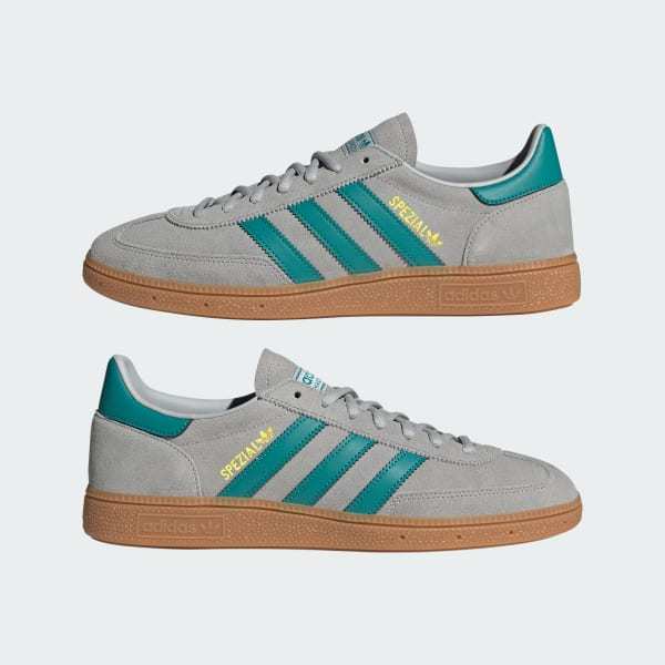Adidas Spezial Handball Grey Two Pure Teal Gold Metallic JR3844