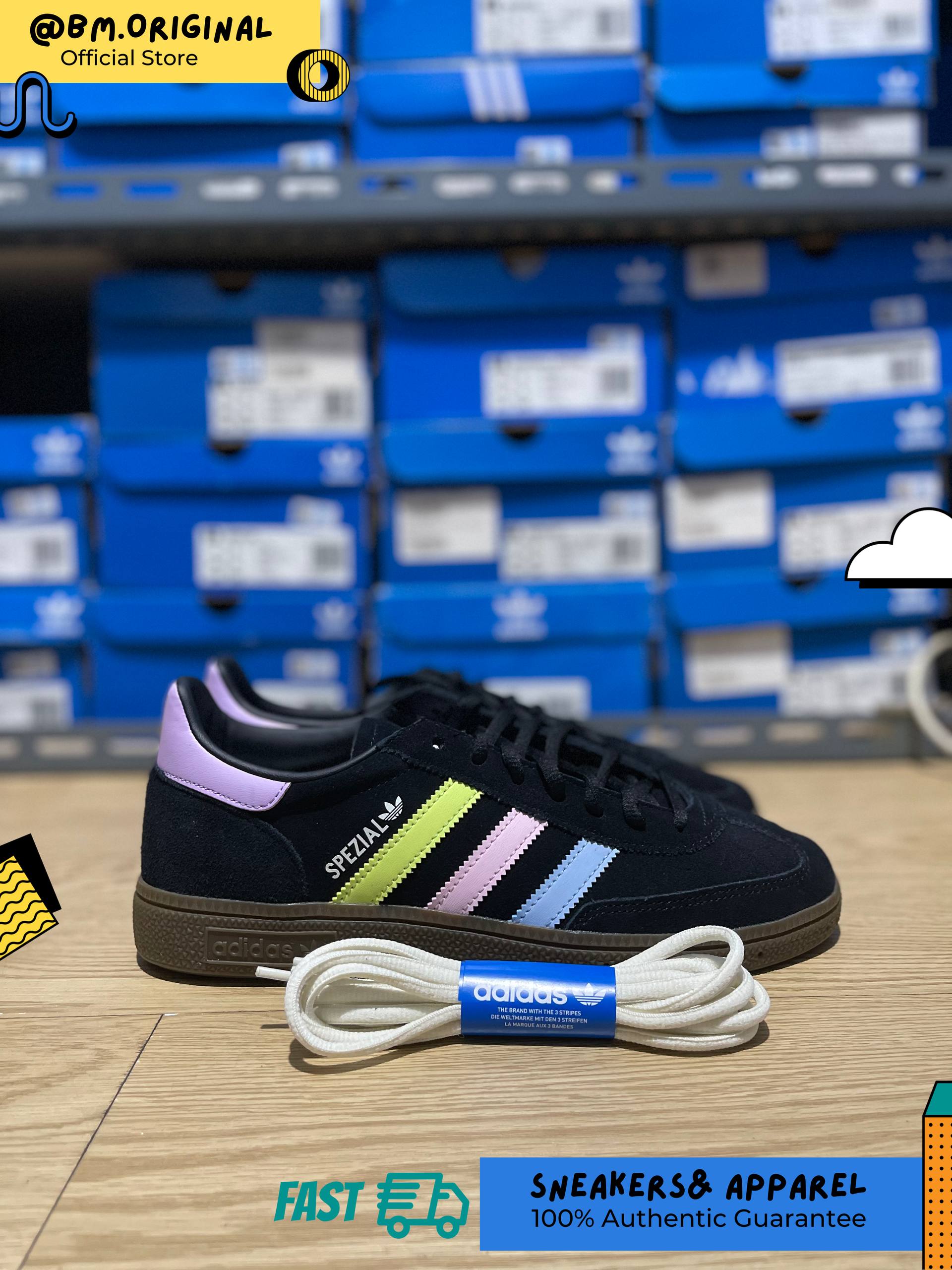 Adidas Spezial Handball JAPAN JFA World Cup Core Black Glow Blue Off White HP3675