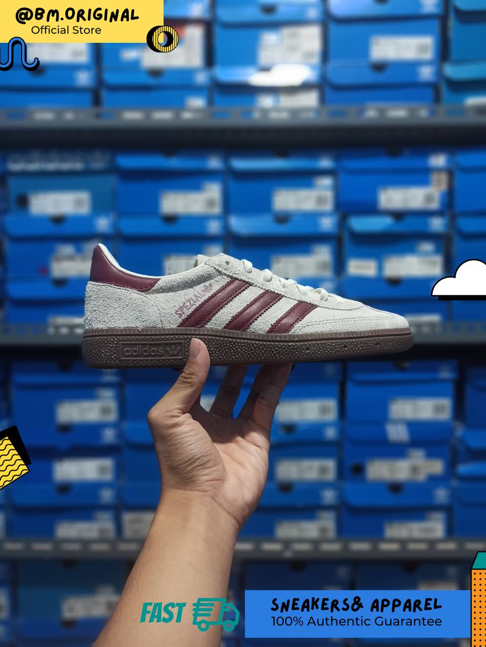 Adidas Spezial Handball Off White Collegiate Burgundy JH8699