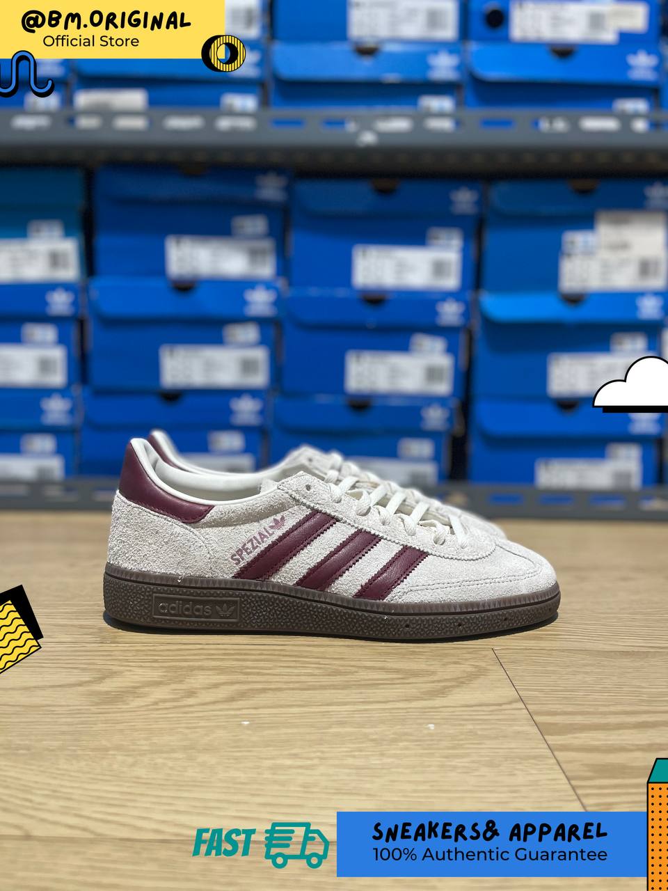 Adidas Spezial Handball Off White Collegiate Burgundy JH8699