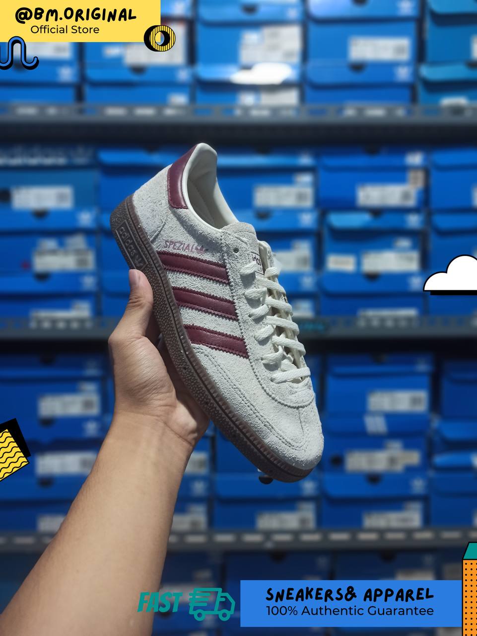 Adidas Spezial Handball Off White Collegiate Burgundy JH8699