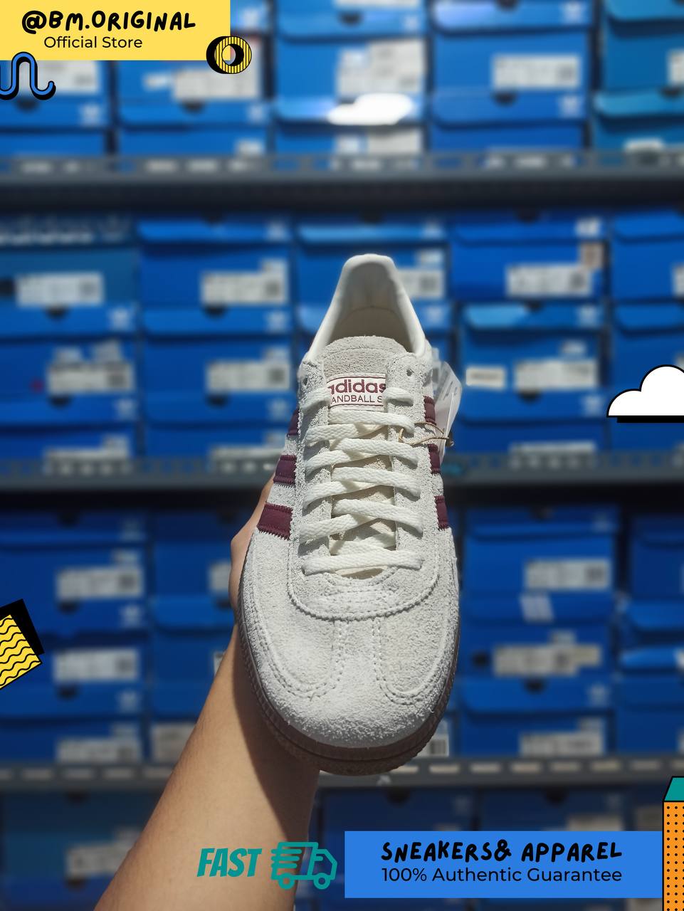 Adidas Spezial Handball Off White Collegiate Burgundy JH8699