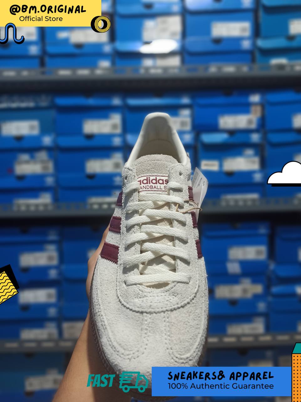 Adidas Spezial Handball Off White Collegiate Burgundy JH8699