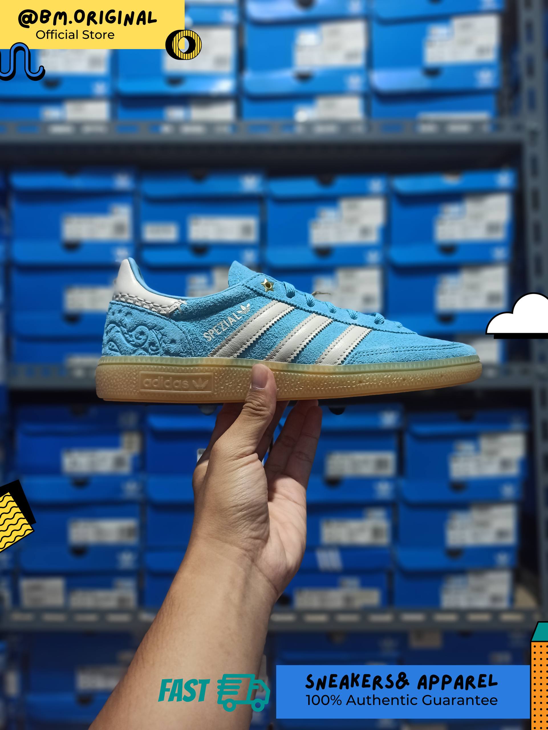 Adidas Spezial Handball Preloved Blue Aluminum Gum JQ4490
