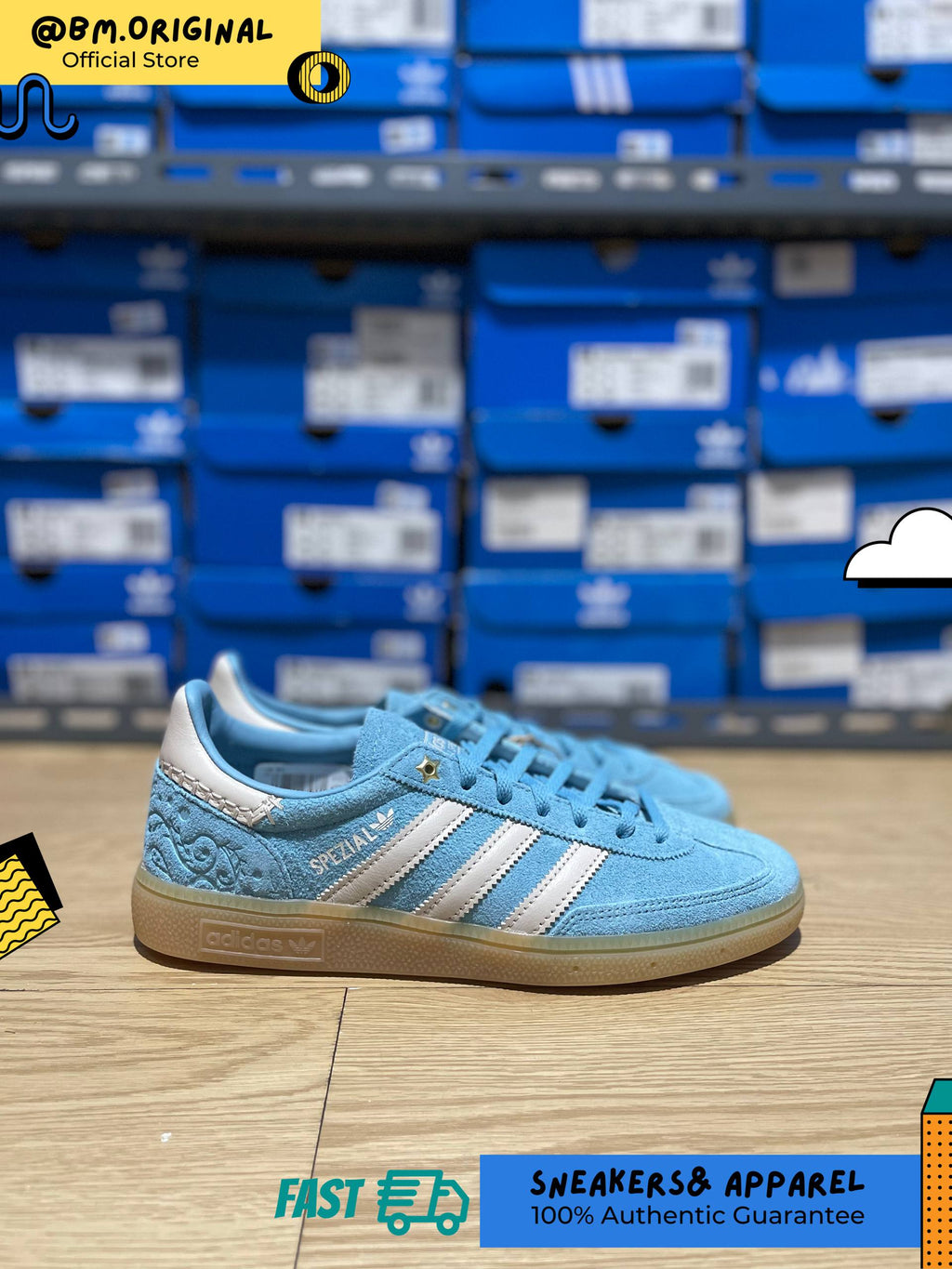 Adidas Spezial Handball Preloved Blue Aluminum Gum JQ4490