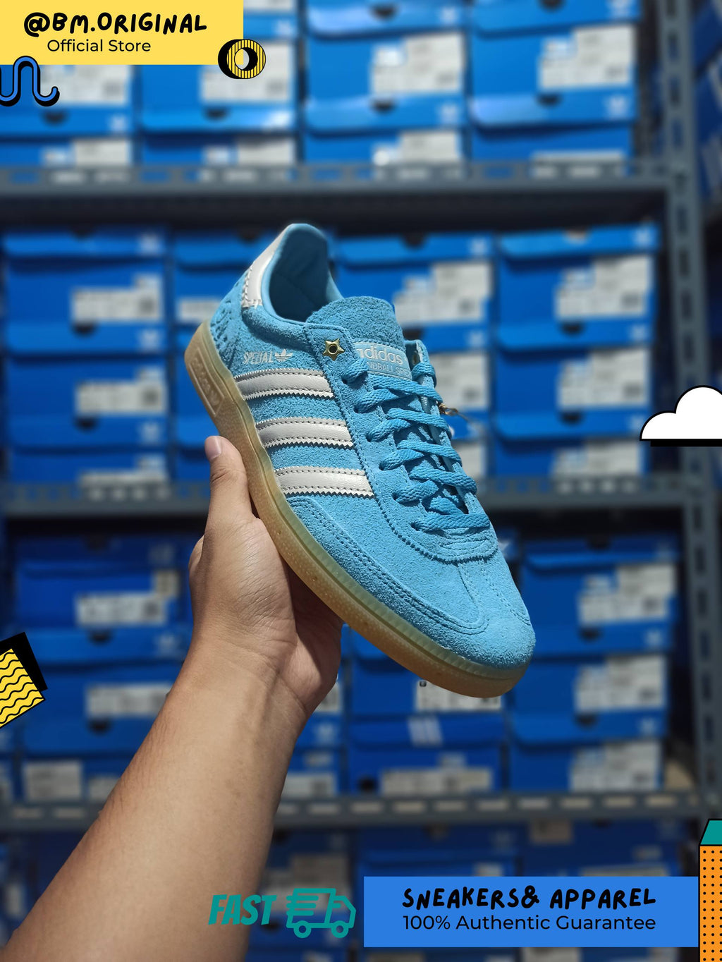 Adidas Spezial Handball Preloved Blue Aluminum Gum JQ4490