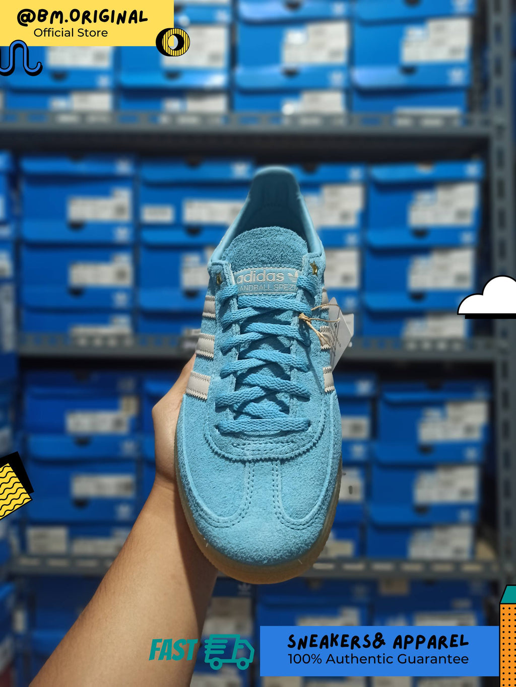 Adidas Spezial Handball Preloved Blue Aluminum Gum JQ4490