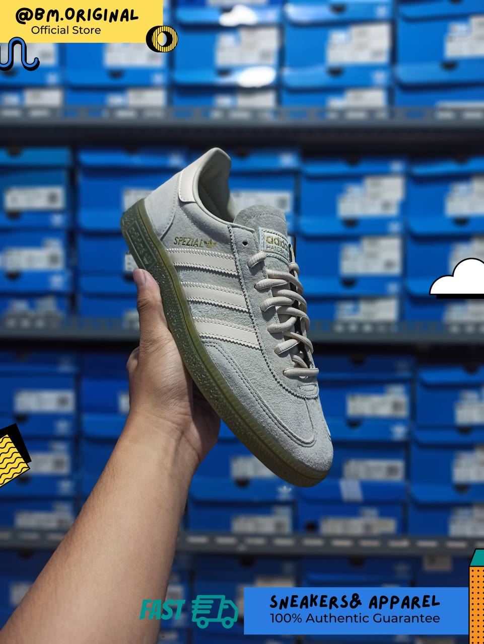 Adidas Spezial Handball Putty Grey Halo Ivory Olive Starata JP7672
