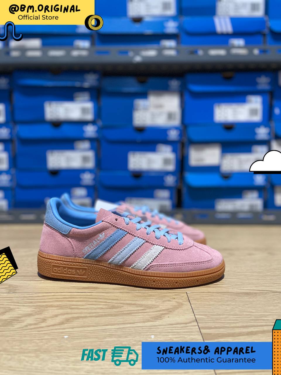 Adidas Spezial Handball Semi Pink Spark Light Blue Clear Sky