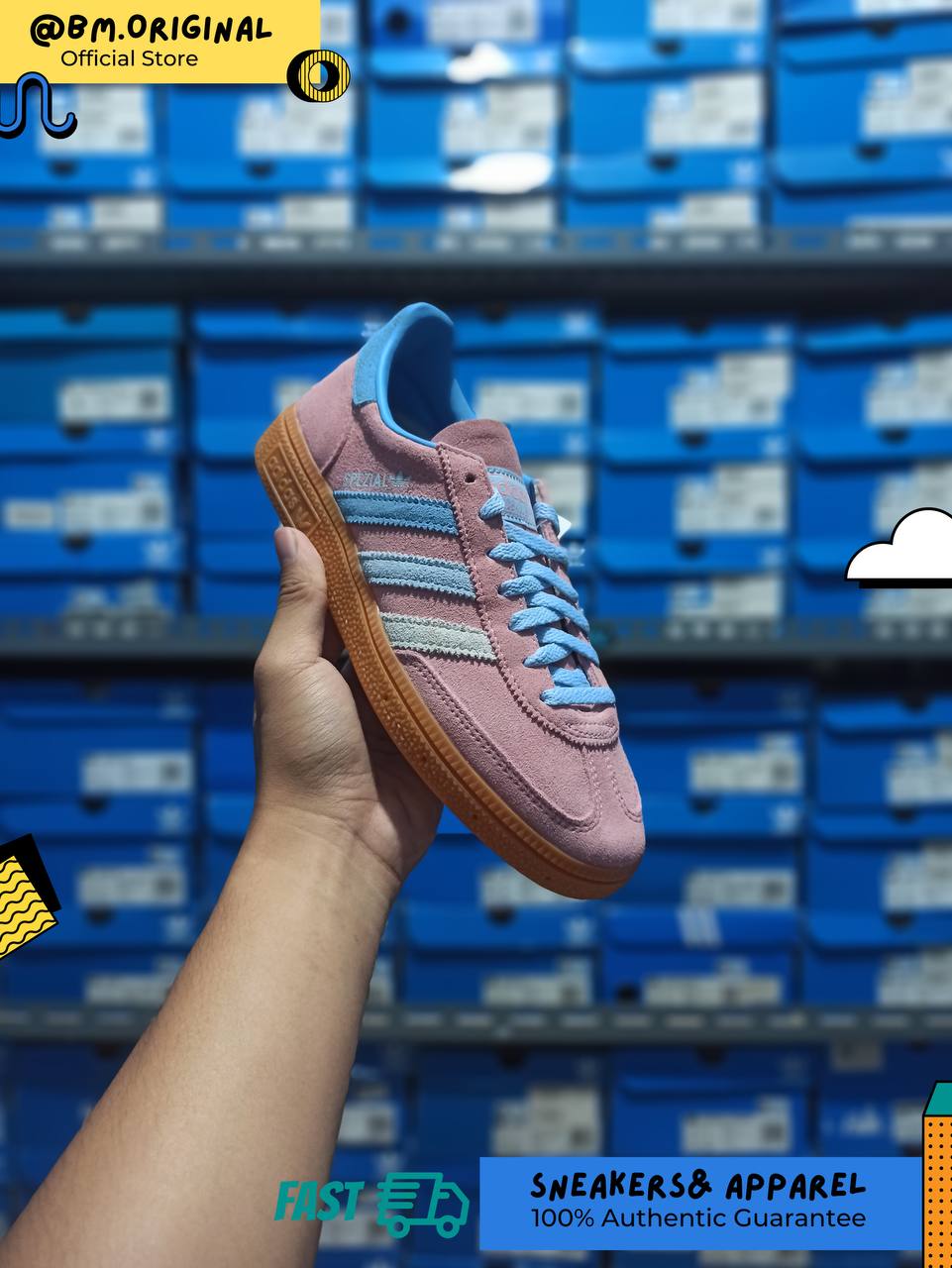 Adidas Spezial Handball Semi Pink Spark Light Blue Clear Sky IG1974