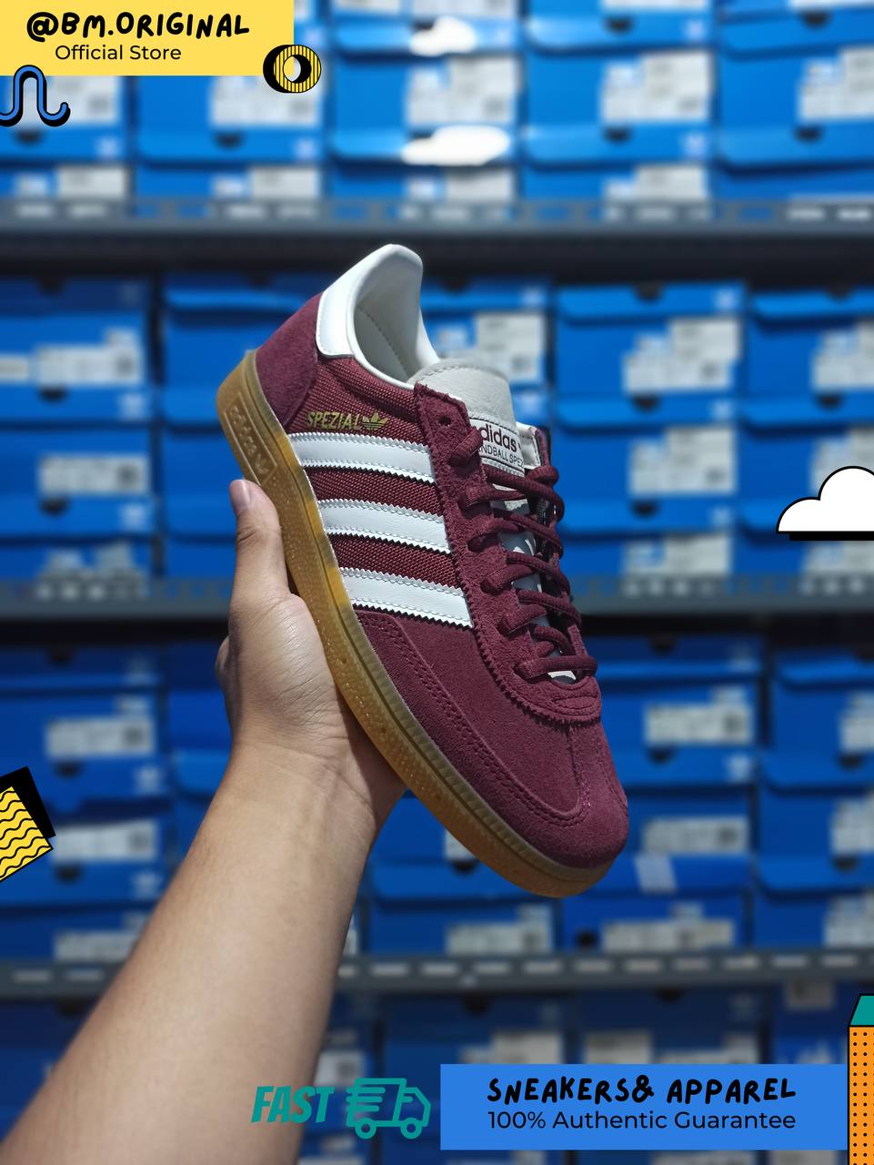 Adidas Spezial Handball Shadow Red Cloud White Chalk White JH5439