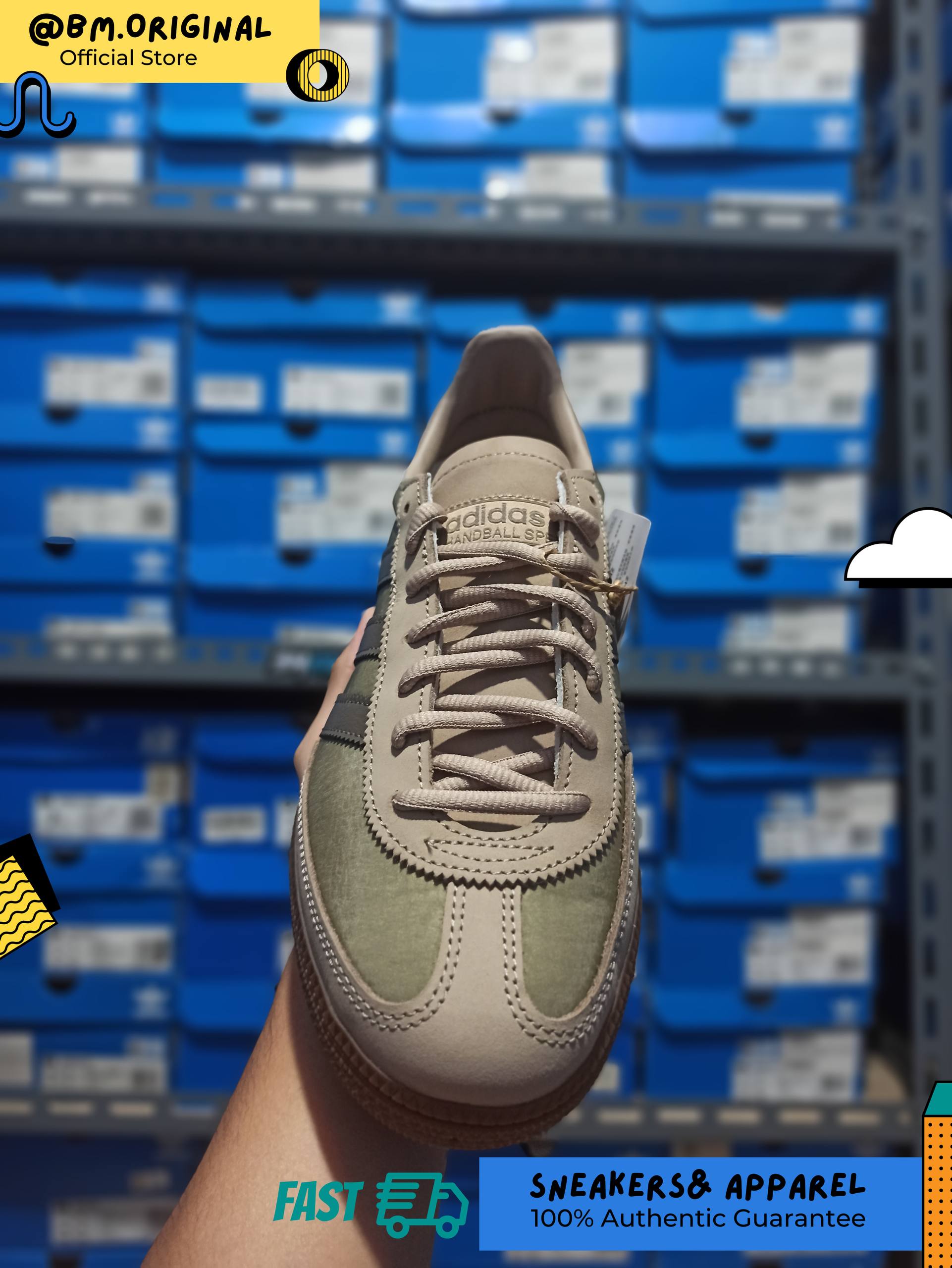 Adidas Spezial Handball Trace Khaki Cargo Brown Gum JR3666