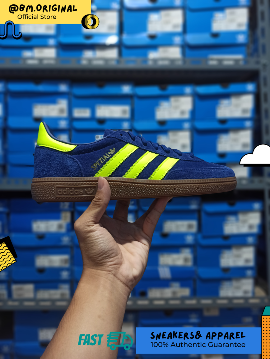 Adidas Spezial Handball Victory Blue Solar Yellow Gold Metallic JR3845


