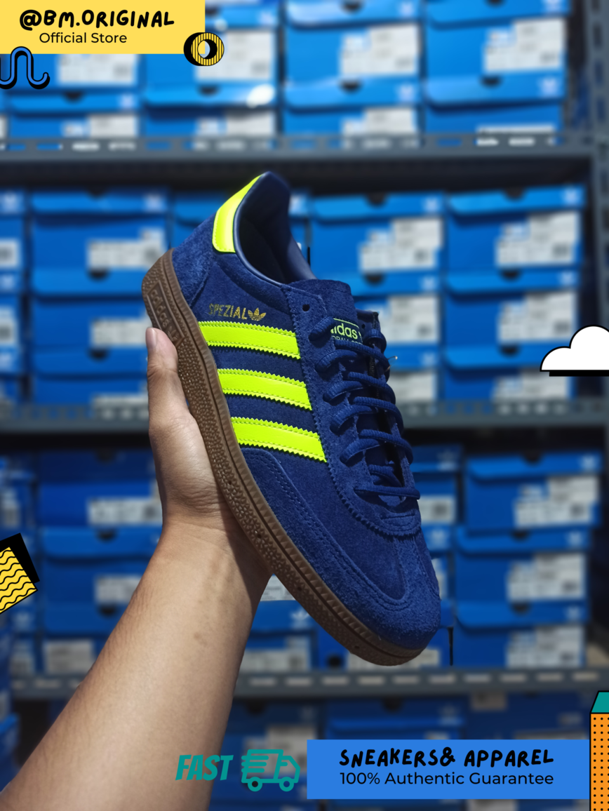 Adidas Spezial Handball Victory Blue Solar Yellow Gold Metallic JR3845