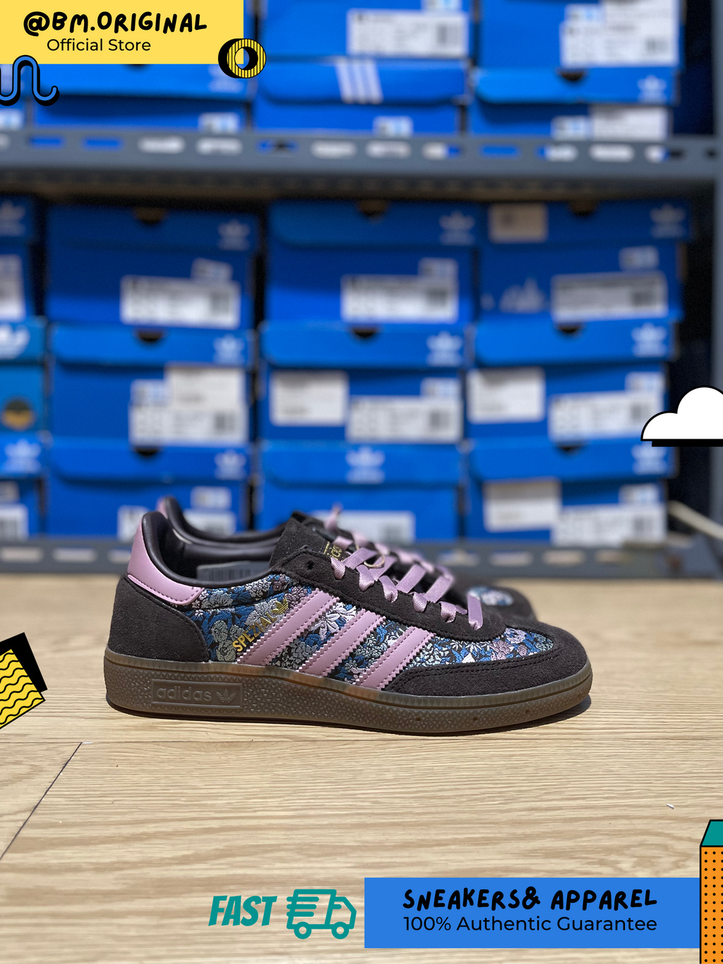 Adidas Spezial Handball x Liberty London Aurora Coffee Magic Mauve Gum KH9814