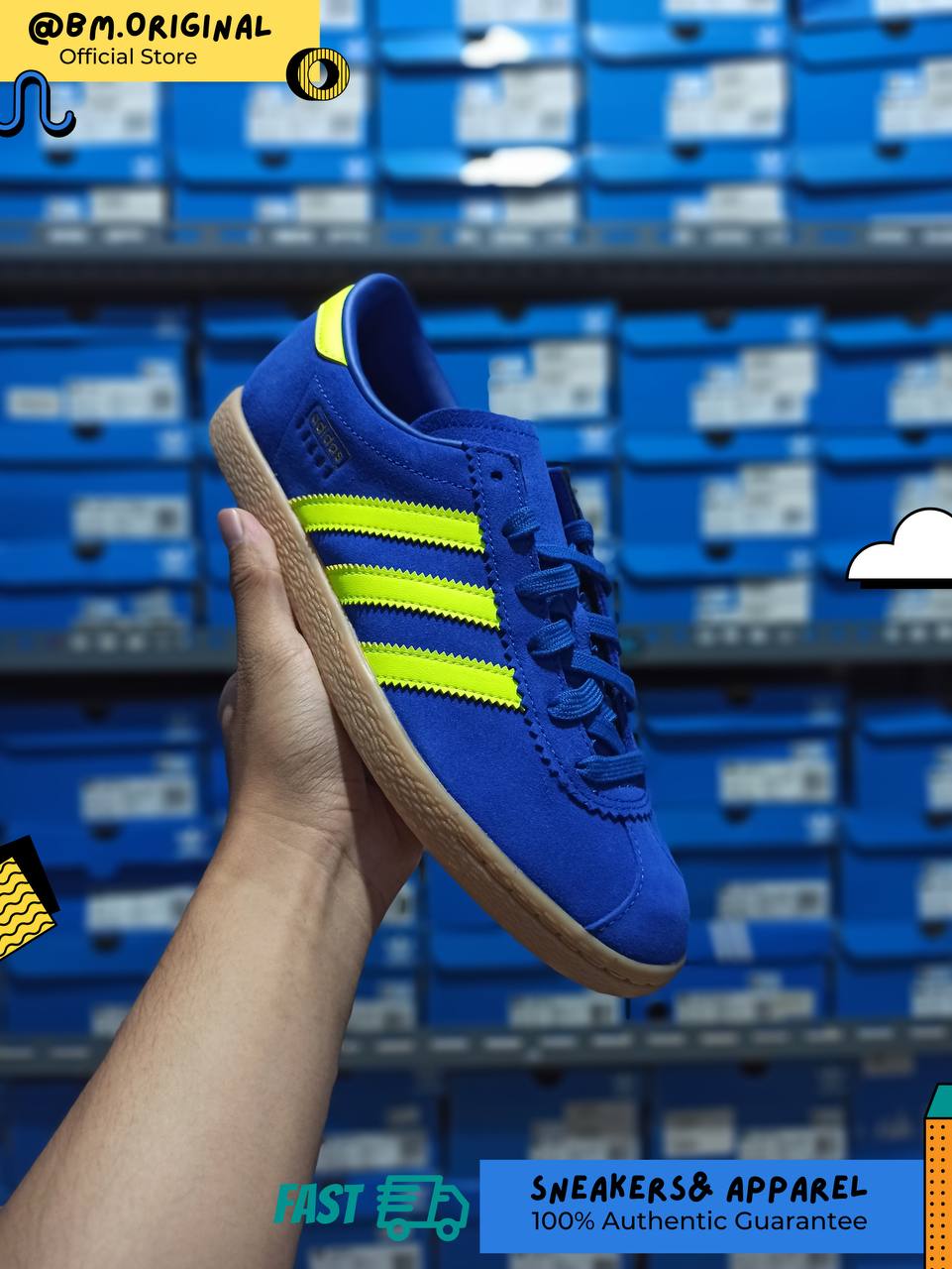 Adidas Stadt Royal Blue Solar Yellow Gold Metallic JI1884