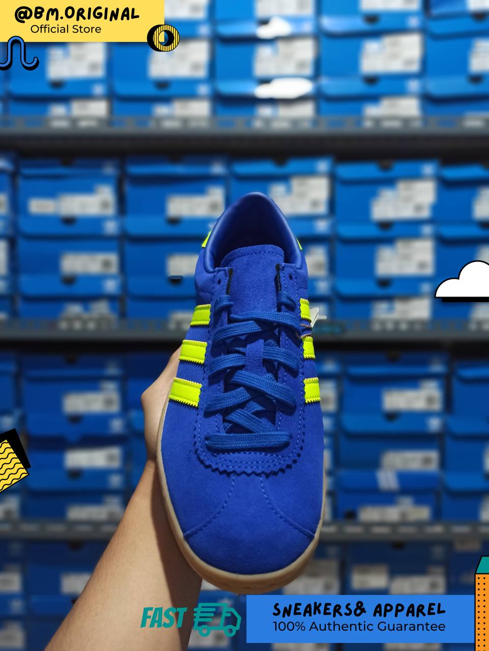 Adidas Stadt Royal Blue Solar Yellow Gold Metallic JI1884
