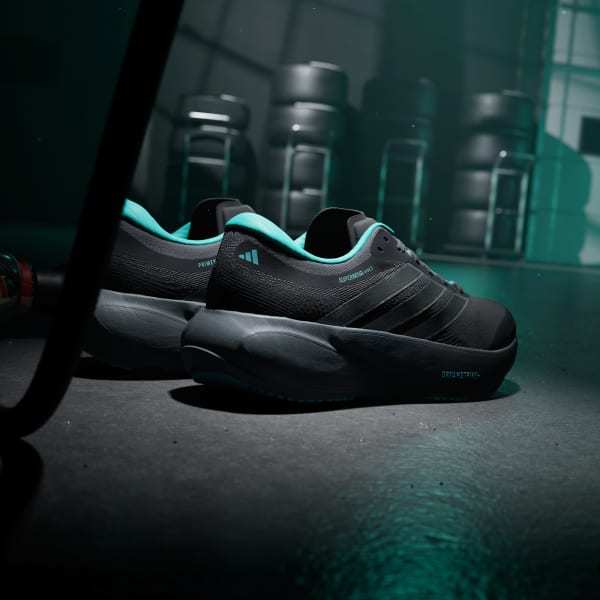 Adidas Supernova Rise 3 Mercedes AMG Petronas F1 TEAM Core Black Silver Metallic Semi Mint Rush KJ3671