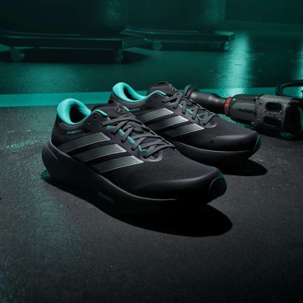 Adidas Supernova Rise 3 Mercedes AMG Petronas F1 TEAM Core Black Silver Metallic Semi Mint Rush KJ3671