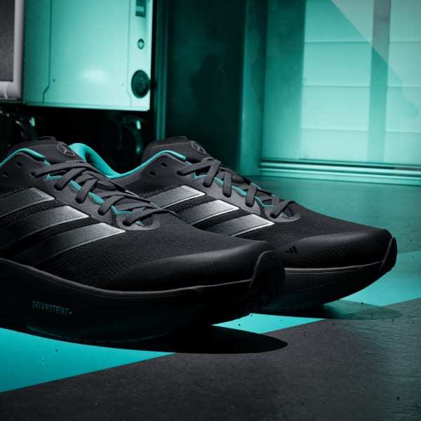 Adidas Supernova Rise 3 Mercedes AMG Petronas F1 TEAM Core Black Silver Metallic Semi Mint Rush KJ3671