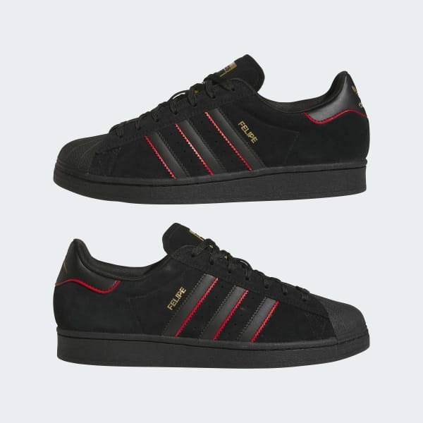 Adidas Superstar ADV x Felipe Gustavo Core Black Better Scarlet Gold Metalic JR7831