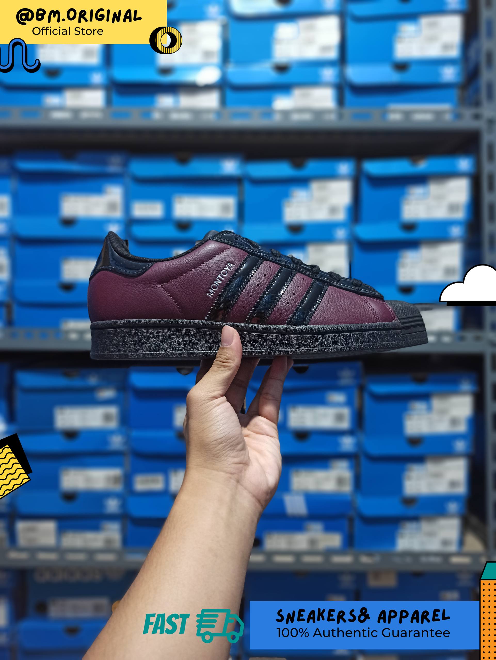 Adidas Superstar ADV x Marcos montoya Maroon Core Black Maroon KI6735
