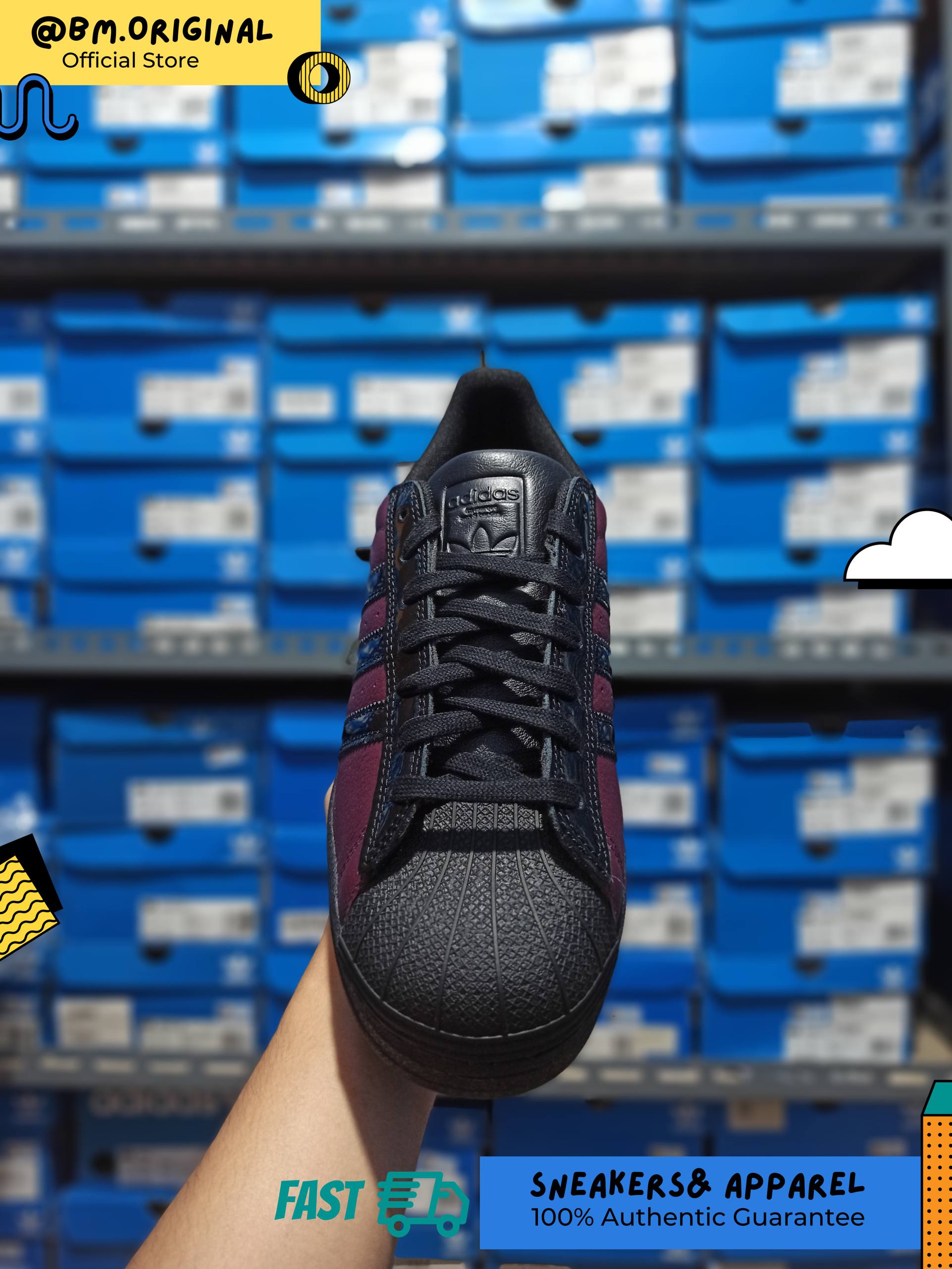Adidas Superstar ADV x Marcos montoya Maroon Core Black Maroon KI6735