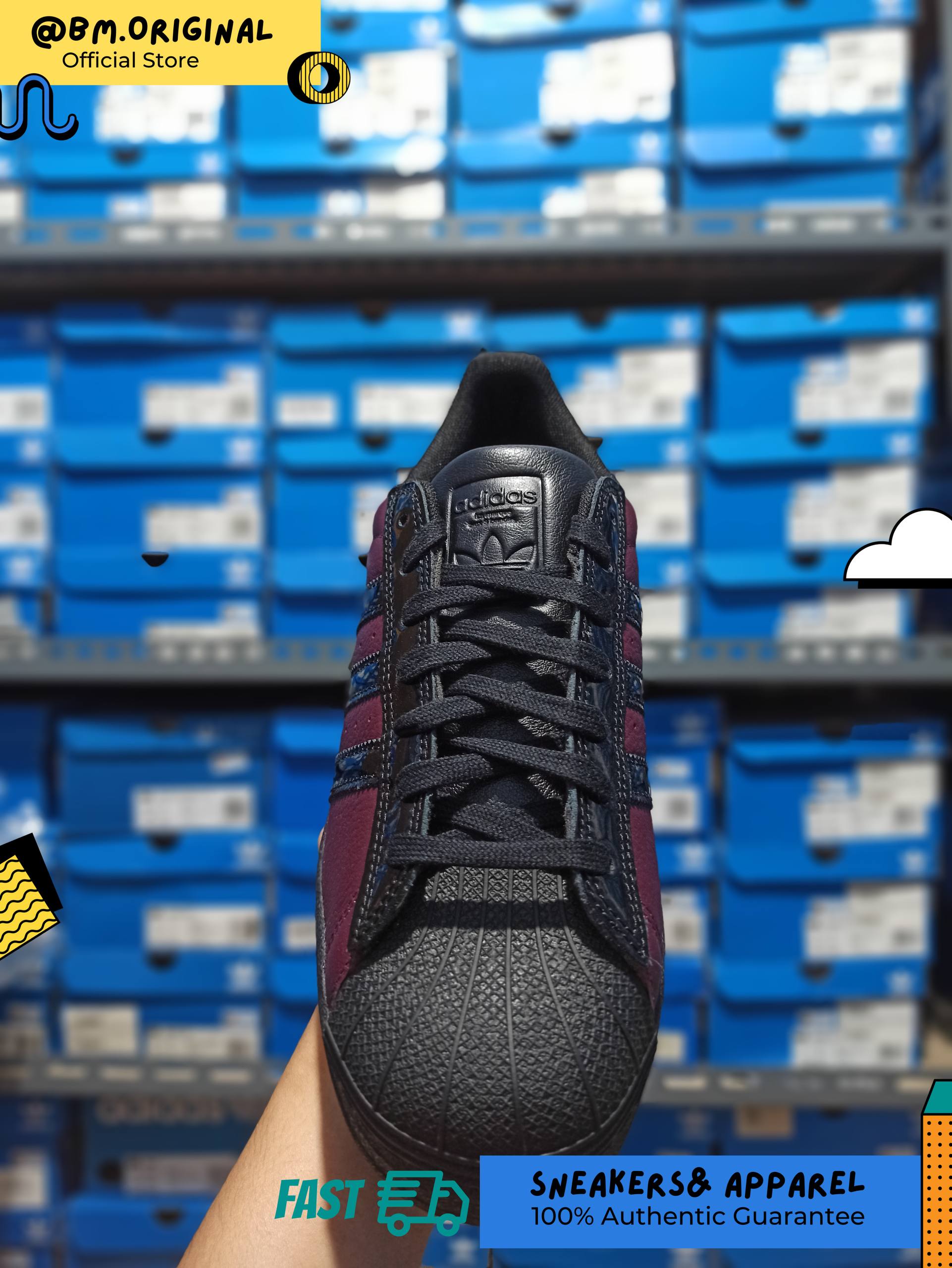 Adidas Superstar ADV x Marcos montoya Maroon Core Black Maroon KI6735
