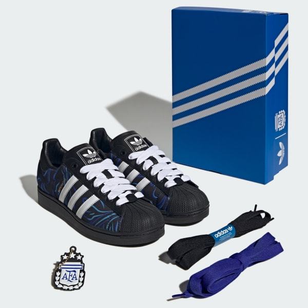Adidas Superstar Argentina FA AWAY World Cup Core Black Cloud White Lucid Blue KJ1251