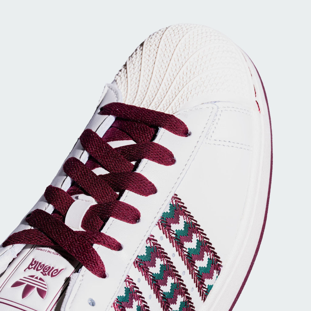Adidas Superstar II Cloud White Maroon Collegiate Green KJ8083