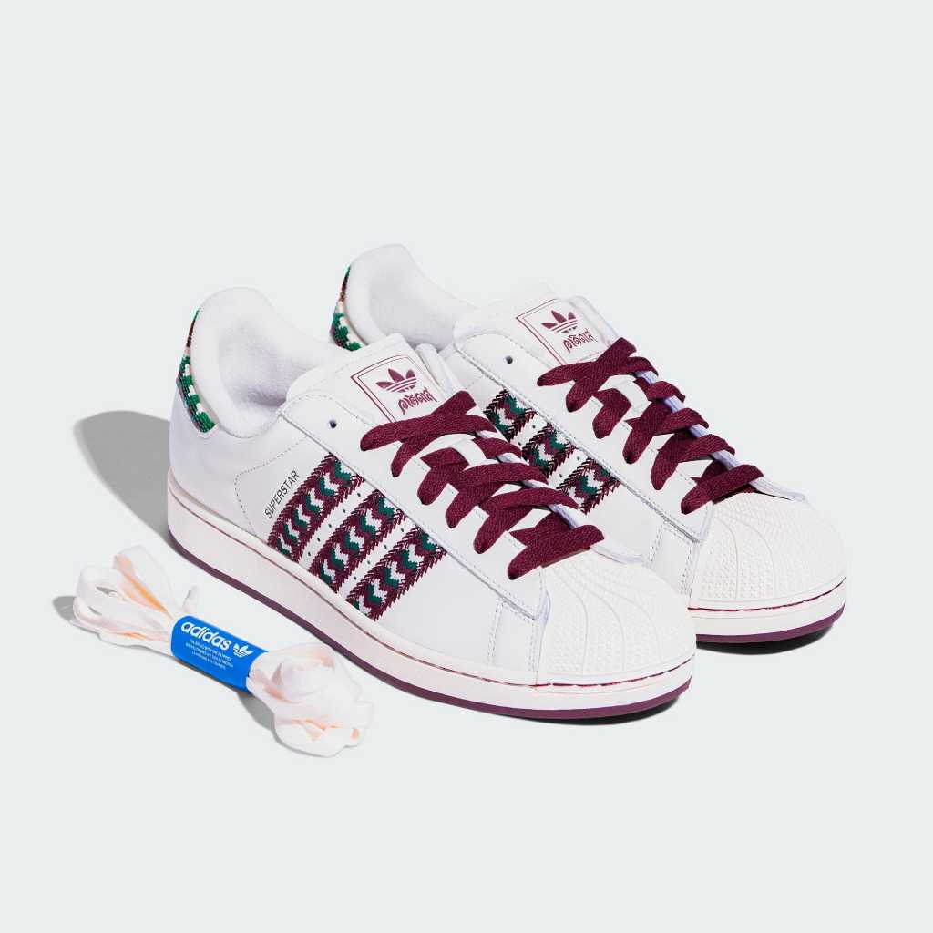 Adidas Superstar II Cloud White Maroon Collegiate Green KJ8083