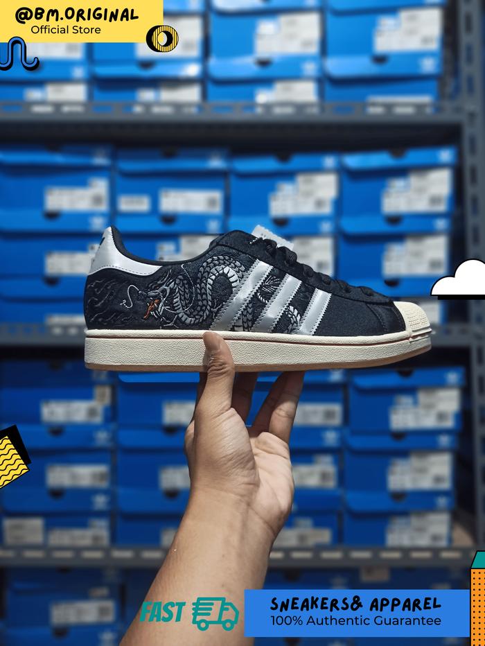 Adidas Superstar II Tokyo Sukajan Core Black Grey Two Cream White JI0100