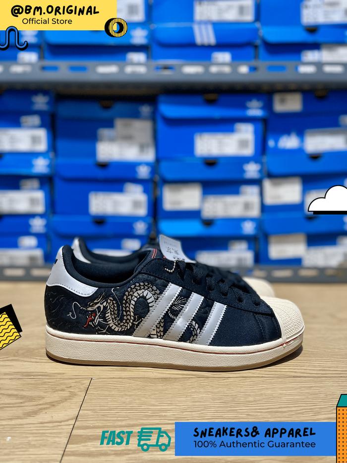 Adidas Superstar II Tokyo Sukajan Core Black Grey Two Cream White JI0100