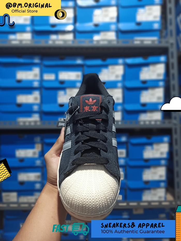 Adidas Superstar II Tokyo Sukajan Core Black Grey Two Cream White JI0100