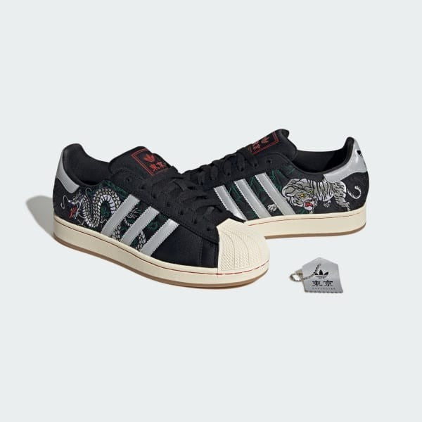 Adidas Superstar II Tokyo Sukajan Core Black Grey Two Cream White JI0100