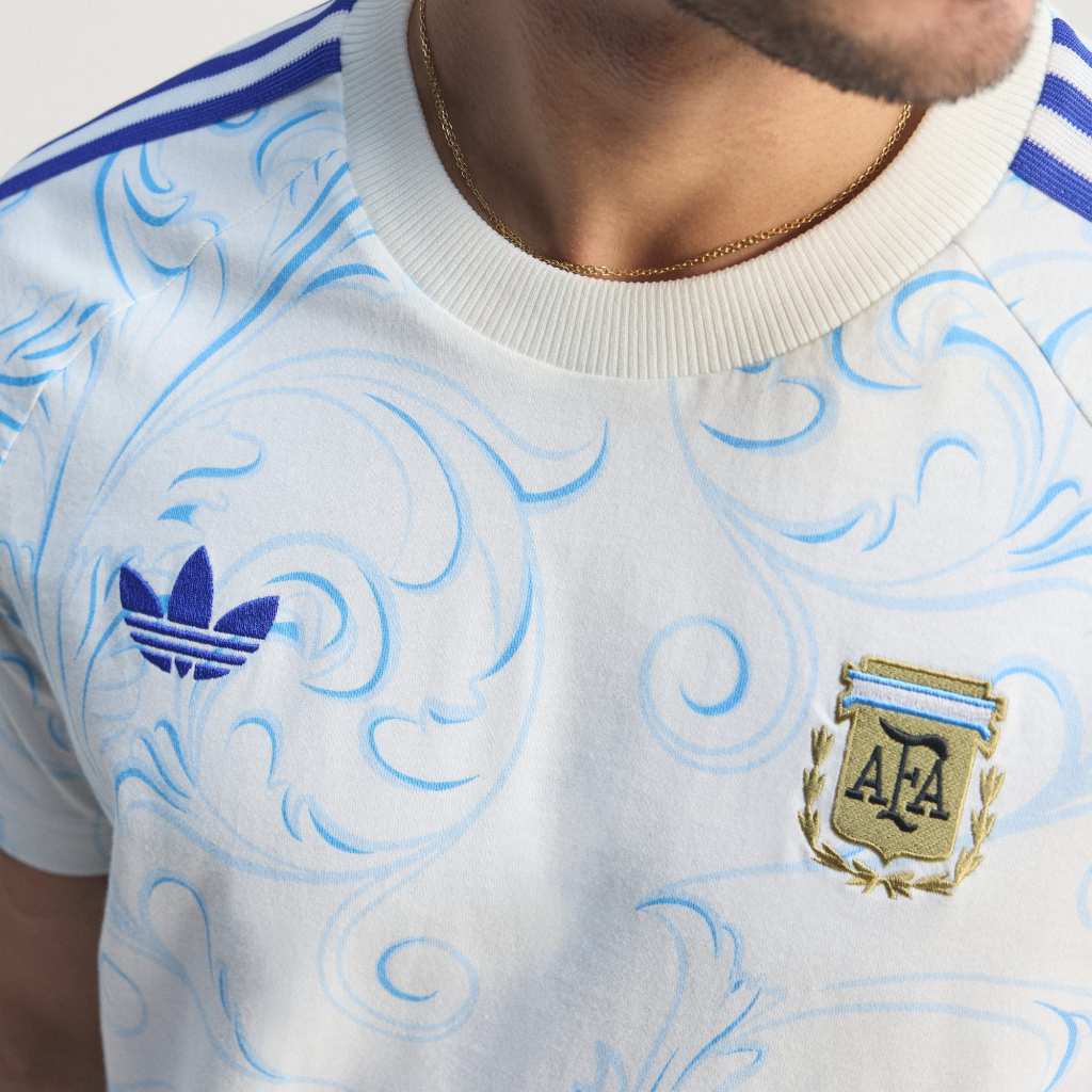 Adidas T-shirt Argentina Originals All Over Print Off White KF0323
