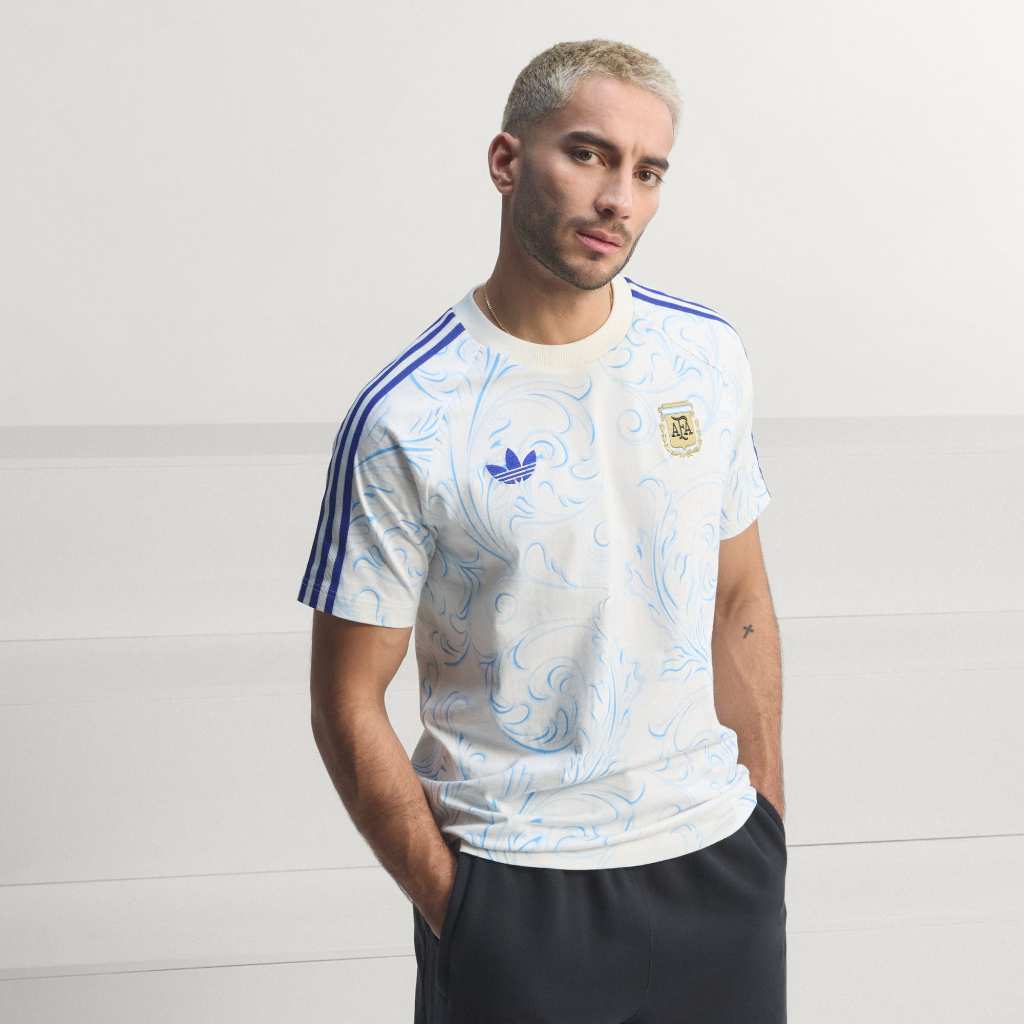Adidas T-shirt Argentina Originals All Over Print Off White KF0323