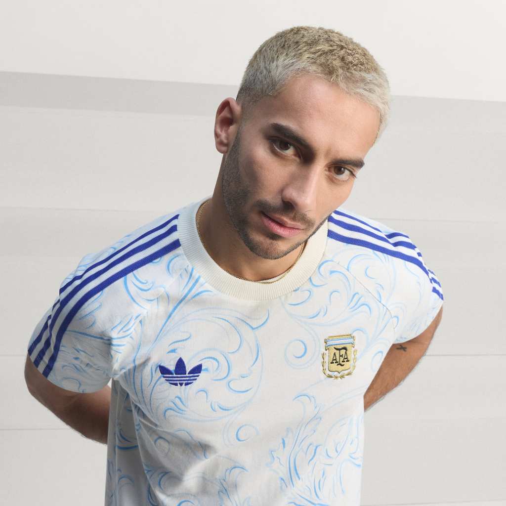 Adidas T-shirt Argentina Originals All Over Print Off White KF0323