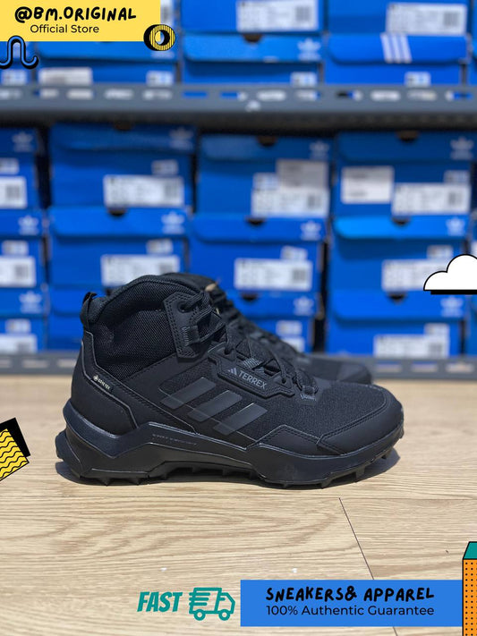Adidas Terrex AX4 Mid Goretex Hiking Core Black Carbon Grey HP7401