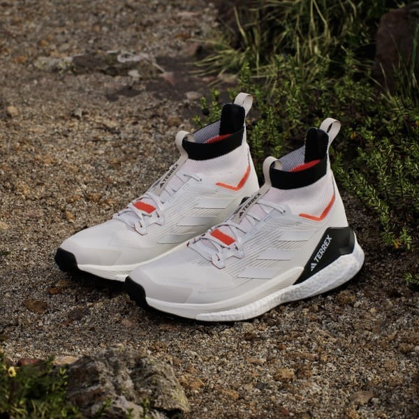 Adidas Terrex Free Hiker 2.0 Hiking Crystal White Semi Impact Orange JI1872