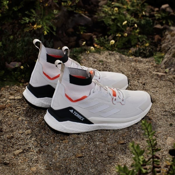 Adidas Terrex Free Hiker 2.0 Hiking Crystal White Semi Impact Orange JI1872